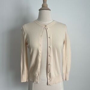 J. Crew Women's Cream Cardigan Sweater size XS